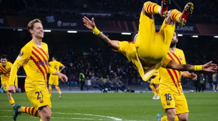 Барселона се справи с Наполи и продължава надпред в Лига Европа (видео)