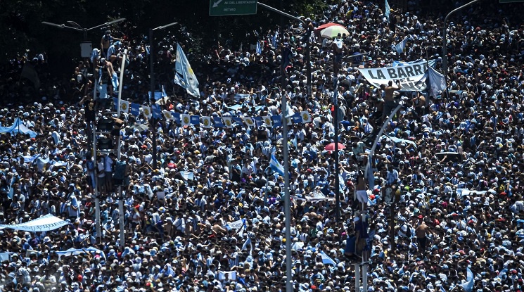 Изумително! Над 5 милиона аржентинци празнуват световната титла на "гаучосите"